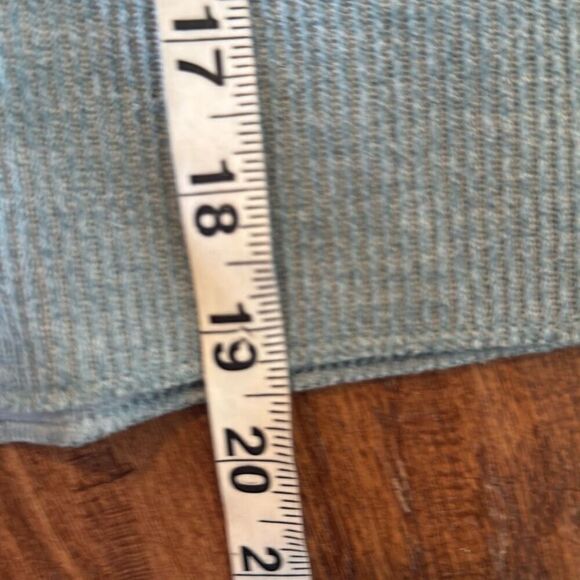 Urban Outfitters Jax turquoise inside out cropped notch neck sweater small - Picture 8 of 12